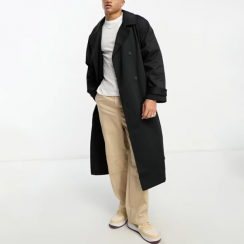2 Pcs New Autumn Long Quick Dry Trench Coat for Men