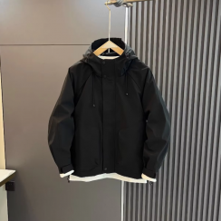 8 Pcs Windproof Waterproof Zipper Hooded Trench Coat