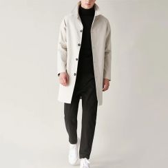 3 Pcs Mens Polyester Trench Coat