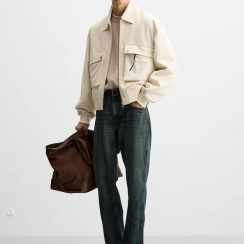 2 Pcs Windproof Warm Loose Fit Retro Streetwear Style Jacket