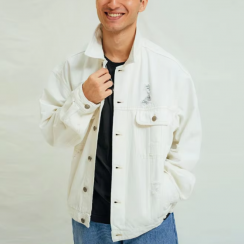 New Design Button Pocket Mens Denim Jacket