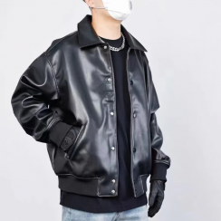 3 Pcs Autumn Plus Size Fashionable Mens Leather Jackets