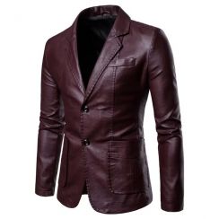3 Pcs Long Sleeve Mens Leather Jacket